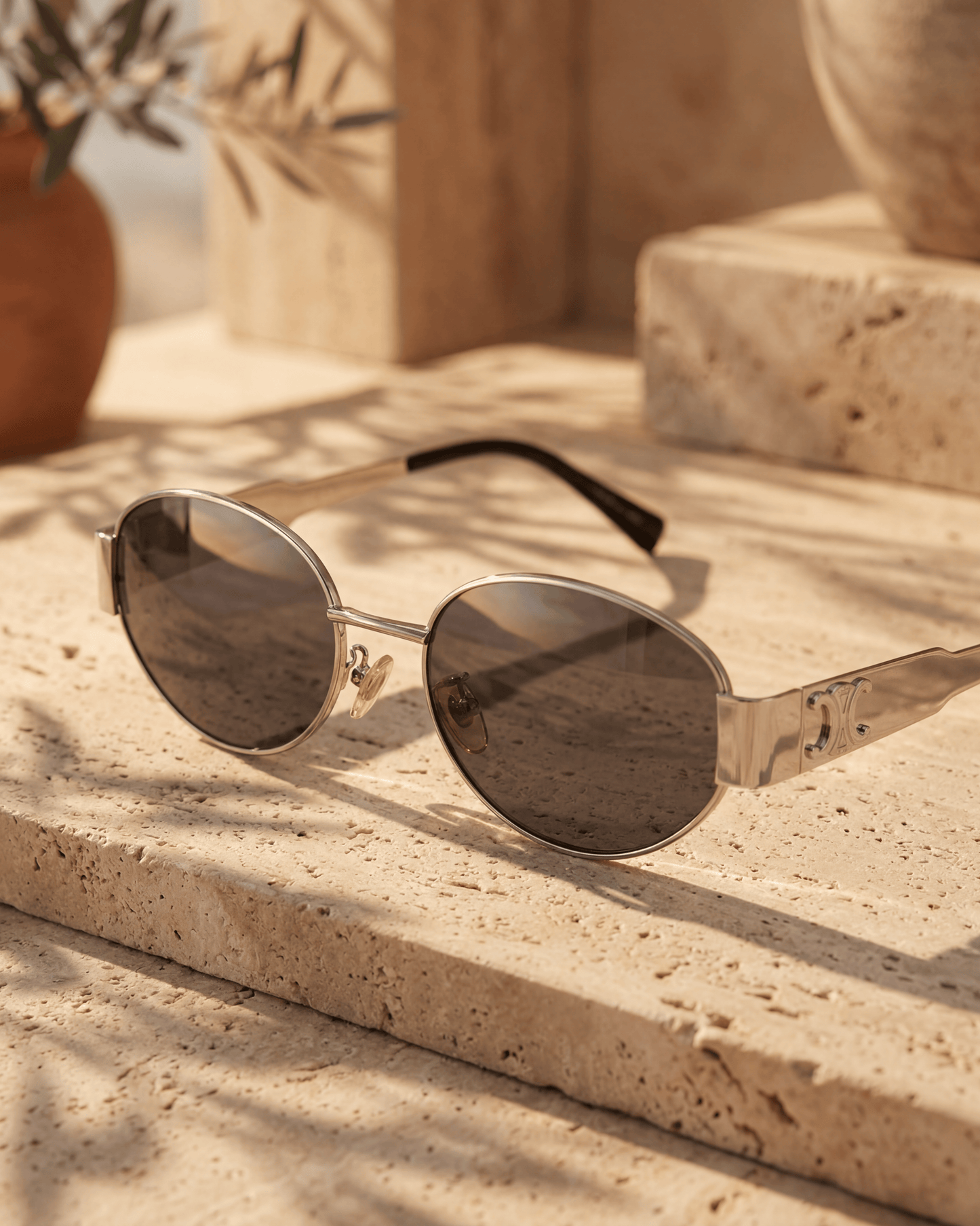 ASTRA — Oval metal sunglasses