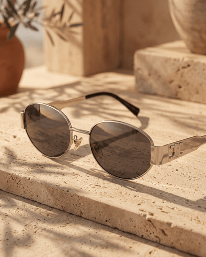ASTRA — Oval metal sunglasses