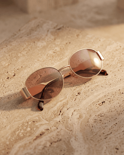 ASTRA — Oval metal sunglasses