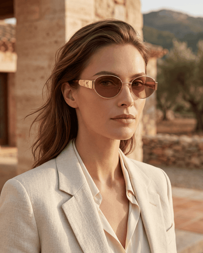ASTRA — Oval metal sunglasses