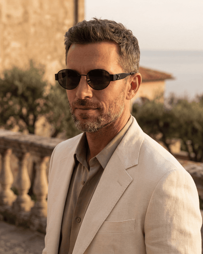 ASTRA — Oval metal sunglasses